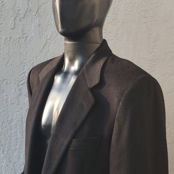 SAKS FIFTH AVENUE Loro Piana 100% Cashmere Black Men’s Blazer